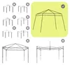 Toile de rechange Outsunny pour pavillon 3 x 3 m, toile de Voir les images du produit 3