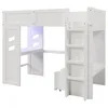 Gaming Hochbett mit Schreibtisch, LED-Beleuchtung, USB & Produktbild-Vorschau 11