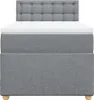 Boxspringbett mit Matratze Hellgrau 90x190 cm Stoff Produktbild-Vorschau 4
