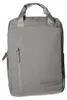 Rucksack BKR-505 Grau aus glattem Kunstleder 33x40x10 cm Produktbild-Vorschau 2