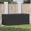 vidaXL Cassetta da giardino in rattan 180x90x70 cm nero Anteprima dell’immagine prodotto 1