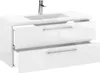 Rosen 100 cm Badezimmerschrank mit Waschbecken und Chrom Produktbild-Vorschau 2