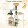 COSTWAY Kratzbaum 114cm hoch, Katzenbaum mit Katzenhöhle, Produktbild-Vorschau 7