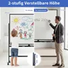 COSTWAY Oboustranná mobilní bílá tabule, 150 x 120 cm, Náhled obrázku produktu 4