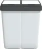 vidaXL Duo odpadkový koš bílý 2x25 l Náhled obrázku produktu 3