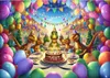 KUNSTPUZZEL: Dinosaurusfeest - 50 puzzels Productafbeelding-voorbeeld 1