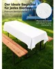 Biele obrusy, 6 kusov, vodoodolné, možné prať, materiál: Náhľad obrázku produktu 5