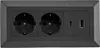 Steckdosenblock 2-Fach, USB-A, USB-C PD, Schwarz Produktbild-Vorschau 4