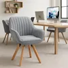 Meubles Cosy Pohodlné jedálenské stoličky zo šedej látky s Náhľad obrázku produktu 10