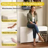 Clinvia Schuhbank mit Stauraum, Flurbank Weiß, 100x30x52cm, Produktbild-Vorschau 8