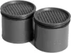 Two charcoal-colored water filters with perforated tops. Anteprima dell’immagine prodotto