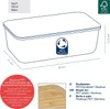 Kela Apart, Obdĺžnikový, Biela, Drevo, Bamboo, Plast, Náhľad obrázku produktu 2