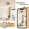 ZMH LED Plafonnier Moderne Bois 3000K Blanc Chaud Noir Voir les images du produit 2
