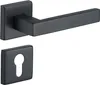 A black door handle set with a keyhole escutcheon plate, presented against a white background. Produktbild-Vorschau
