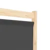 A close-up view of a wooden frame and a gray fabric panel, likely part of a room divider. Náhled obrázku produktu
