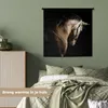 MuchoWow® Wandteppich Wandbehang Pferde - Halfter - Schwarz Produktbild-Vorschau 4