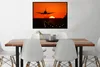 MuchoWow® Gerahmtes Poster Sonnenuntergang - Flugzeug - Produktbild-Vorschau 2