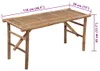 vidaXL Banc de jardin pliable avec support 118 cm bambou Voir les images du produit 7