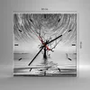 Wanduhr - Quadrat - Glasuhr - Schwarzweiß Baum See - Produktbild-Vorschau 3
