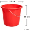 Haushaltseimer 4er Set farbig, 5L, stabil, Messskala, Produktbild-Vorschau 2