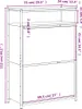 Botník černý 75x34x112 cm materiál na bázi dřeva Náhled obrázku produktu 8