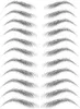INF Augenbrauensticker Fake Tattoo Schwarz 11 Paar Produktbild-Vorschau 1