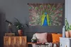 MuchoWow® Wandteppich Wandbehang Pfau - Federn - Augen Produktbild-Vorschau 5