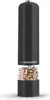 A black electric pepper grinder filled with peppercorns. Produktbild-Vorschau