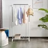 HOMCOM Stojak na ubrania z drążkiem, wieszakami i półką, Podgląd zdjęcia produktu 7