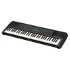 A black Yamaha PSR-E283 MIDI keyboard with 61 keys is shown from a slightly elevated side angle against a white background. Produktbild-Vorschau