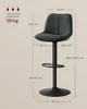 Barhocker 2er Set, Barstühle höhenverstellbar, drehbare Produktbild-Vorschau 7