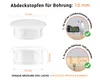 Blindstopfen für Bohrung 10 mm Weiß  25 Stück Abeckstopfen Produktbild-Vorschau 2