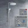 JOHO 304 Edelstahl Duschsystem ohne Armatur, Chrom Produktbild-Vorschau 2