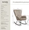 tectake® Schaukelstuhl  Swing 70 x 93 x 100 cm, Produktbild-Vorschau 7