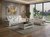 Sofa Set 3-Sitzer 2-Sitzer Orange Weiß Praktisch Wohnzimmer Produktbild-Vorschau 7