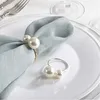 Serviettenschnalle mit Perlen Serviettenhalter Silber 12 Produktbild-Vorschau 3