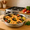 Korkmaz Proline- Edelstahl Paellapfanne 32 cm Produktbild-Vorschau 4