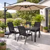 Gartengarnitur Sitzgarnitur 5-teilig 150x90cm Anthrazit/Schwarz Produktbild-Vorschau