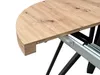 Massiver Ausziehbarer Esstisch, Industrial-Look, Runder Produktbild-Vorschau 3