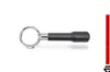 A bottomless portafilter with a black handle on a white background. Produktbild-Vorschau