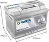 Varta 12v 70ah 760a Start-stop Autobatterie Blau  Blau One Produktbild-Vorschau 4