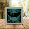 Motorsport-Helm Rahmen Spardose aus Holz in Racing Green Produktbild-Vorschau 2