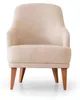 Beiger Ledersessel Wohnzimmer Lehnsessel Designer 1-Sitzer Produktbild-Vorschau 5