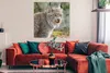 MuchoWow® Poster Luchs - Wald - Grau 100x100 cm - Produktbild-Vorschau 2
