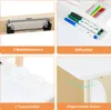 A collage of four close-up images showcasing different features of a children's easel set. Produktbild-Vorschau