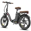 A studio shot of a black folding electric bicycle against a white background. Produktbild-Vorschau