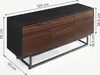 Lage salontafel 'Boxholm' met 3 deuren met push-to-open Productafbeelding-voorbeeld 4