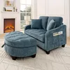 Divano letto 2 in 1 con pouf contenitore, divano Anteprima dell’immagine prodotto 8