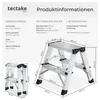 tectake® Doppelseitige Aluminium Trittleiter 2 Stufen, Produktbild-Vorschau 5