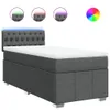 vidaXL Boxspringbett mit Matratze Dunkelgrau 90x190 cm Produktbild-Vorschau 1